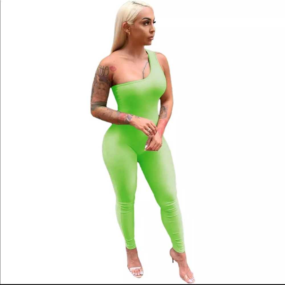 One shoulder jumpsuit